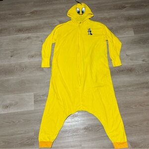 Warner Bros Tweety Looney Tunes Adult Pajama Costume Onesie Yellow One Size